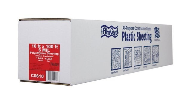 Gard Plastic Sheeting 6 mil x 10 ft. W x 100 ft. L Polyethylene Clear