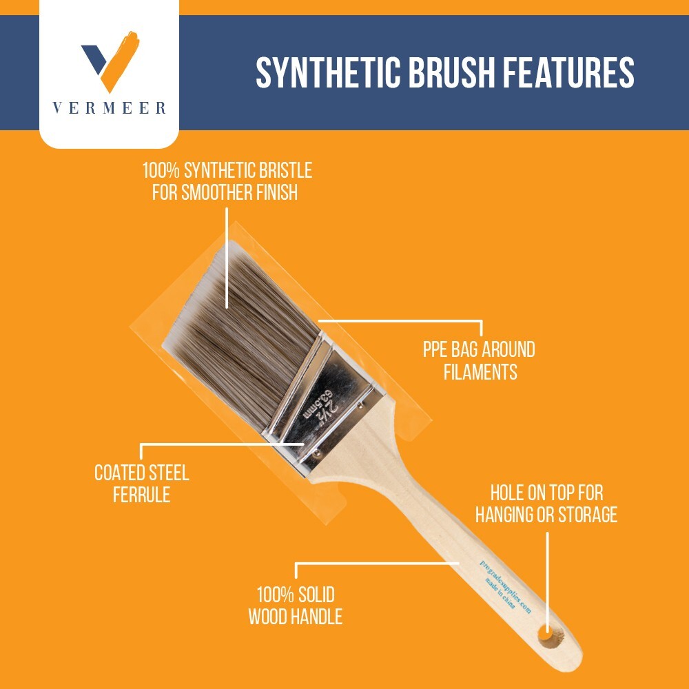 5 Piece Flat and Angle Brushes for All Latex and Oil Paints & Stains