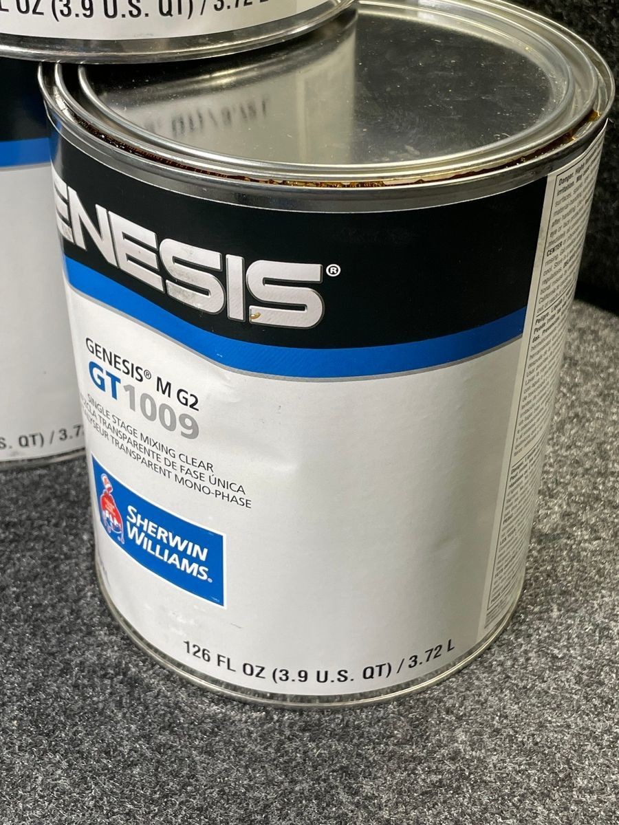 SHERWIN WILLIAMS GT1009 Genesis M G2 Single Stage Mixing Clear 3.9QT, Lot of 3*