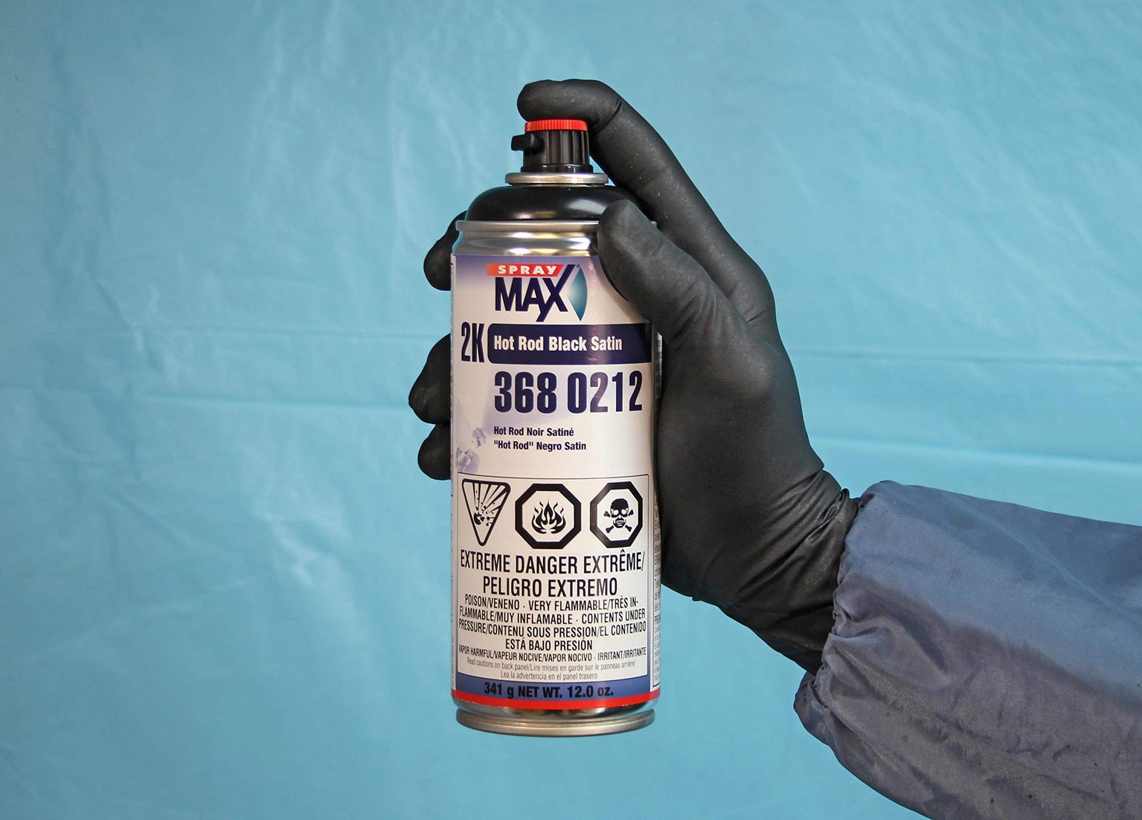 Spray max 2K Hot Rod Satin Black 12 Ounce (Pack of 2),