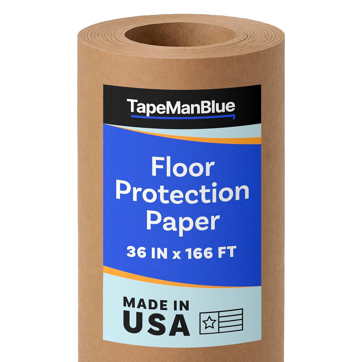 Floor Protection Paper, 36 Inch X 166 Ft Roll, Made in USA, 69# Brown Rosin Mask