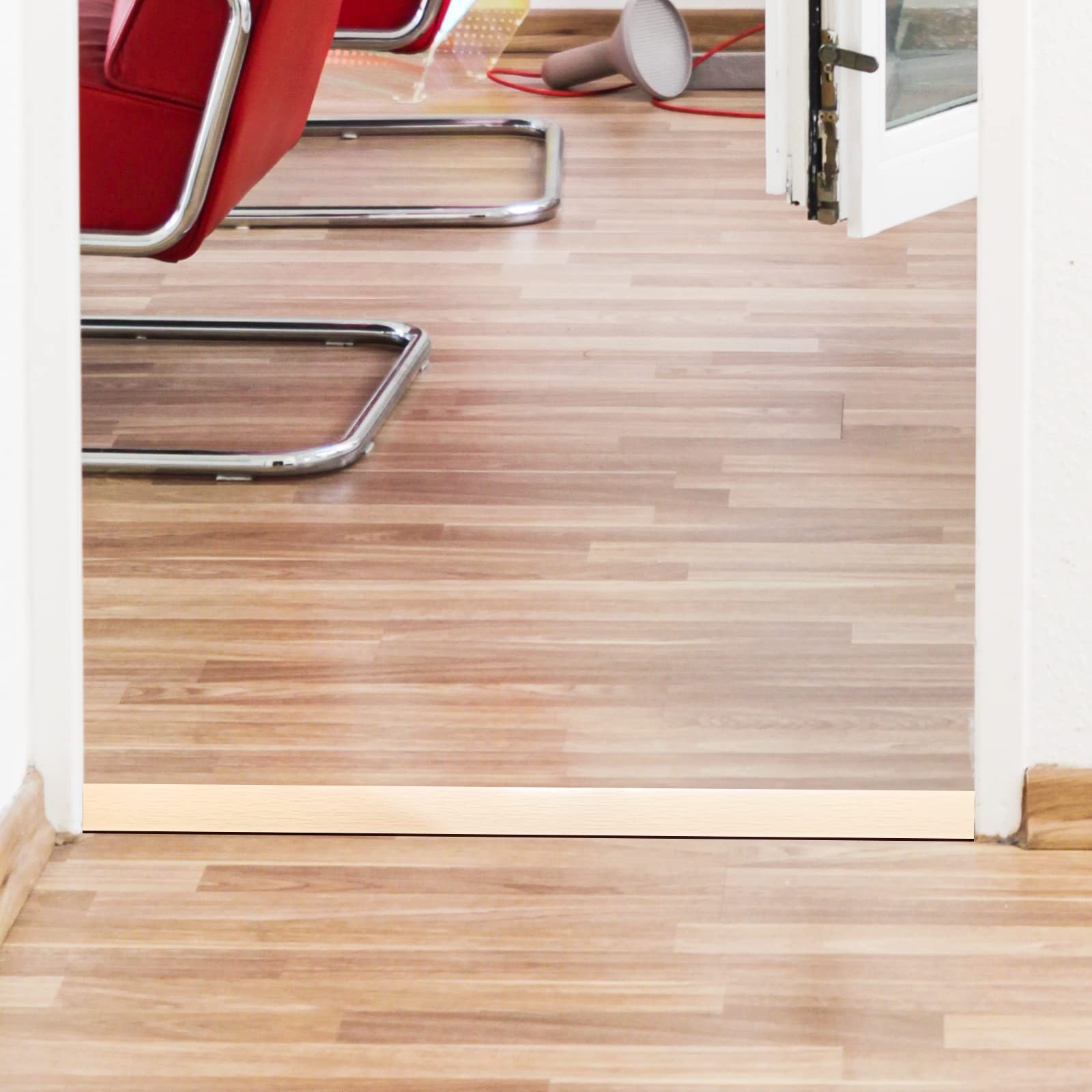 Floor Transition Strip Self Adhesive, Flat Laminate Cover 3.28FT, Beige