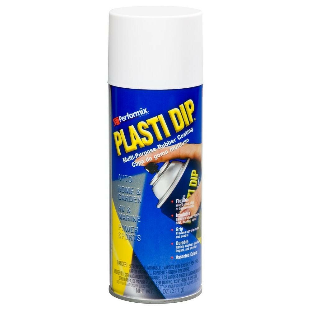 Plasti Dip White Matte Liquid Wrap Removable Rubber Coating Aerosol Can – 11oz