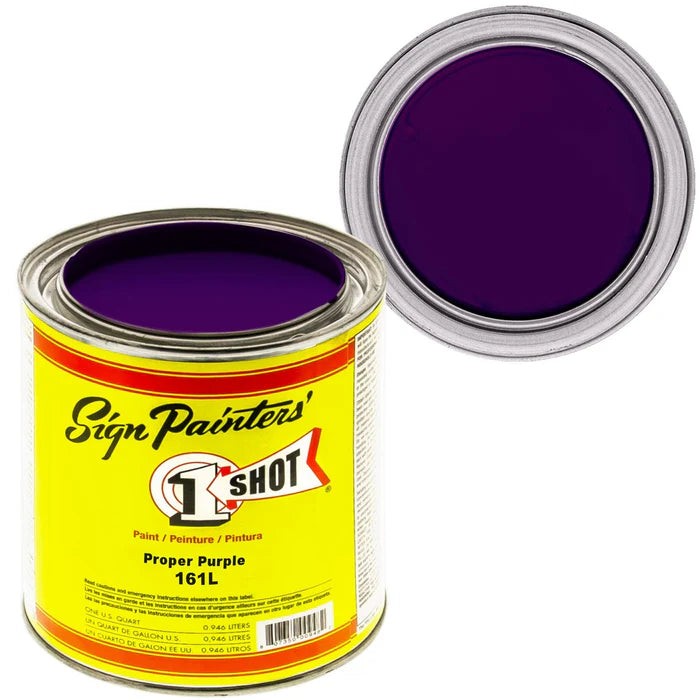1 Shot Lettering Enamel Proper Purple 161L – 4oz Pinstriping Paint