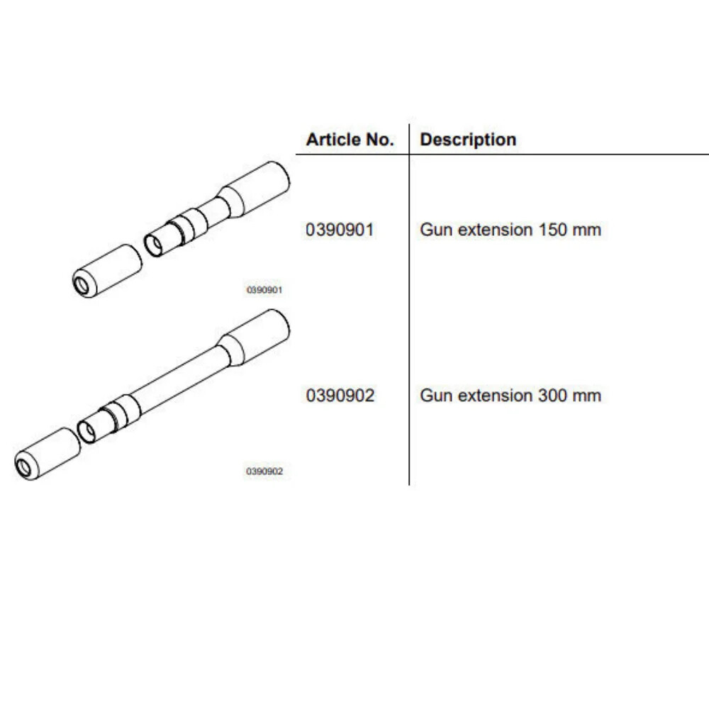 0390901 or 0390902 Nozzle extension For WAG NER PEA-C4 Spraypack Spray G