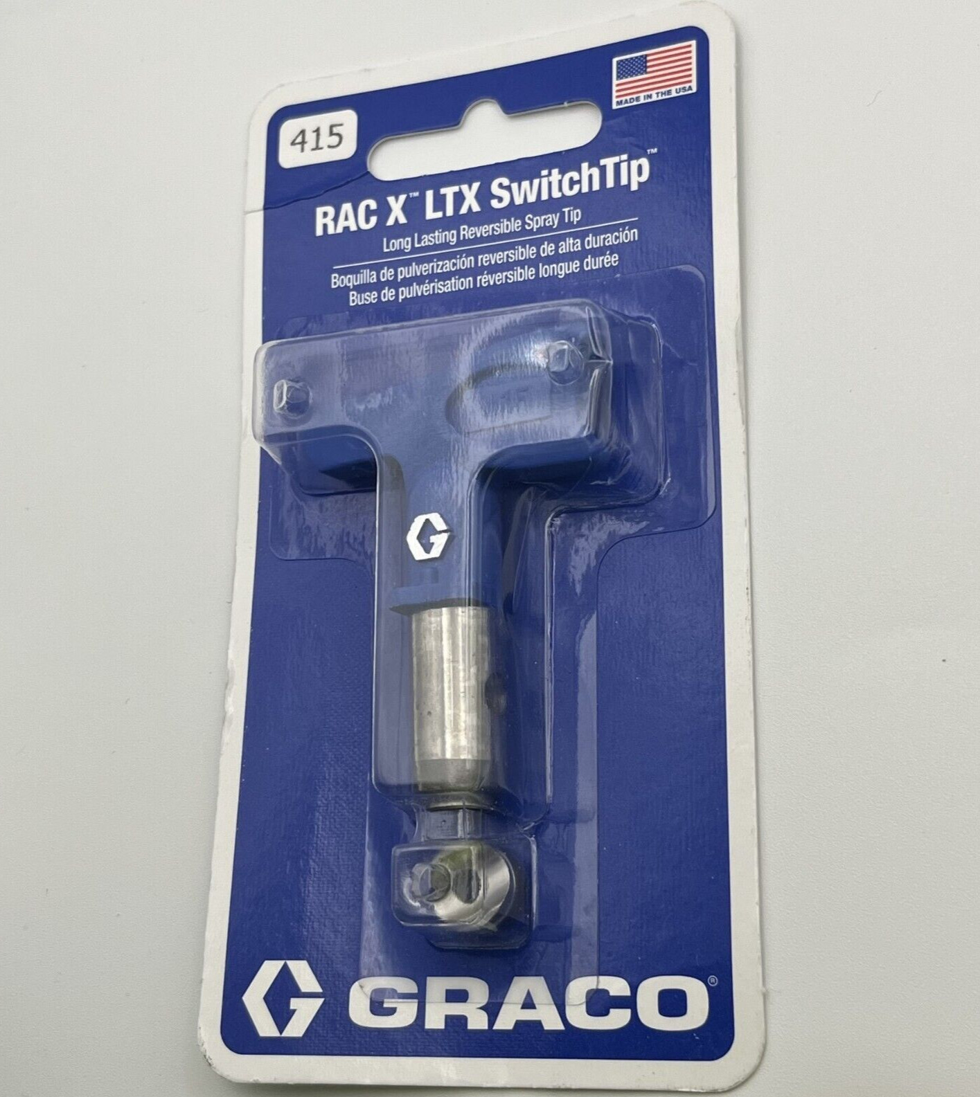 Graco LTX415 Airless Reversible Paint Spray Swichtip Sz 0.015 In Pattern 8-10 In