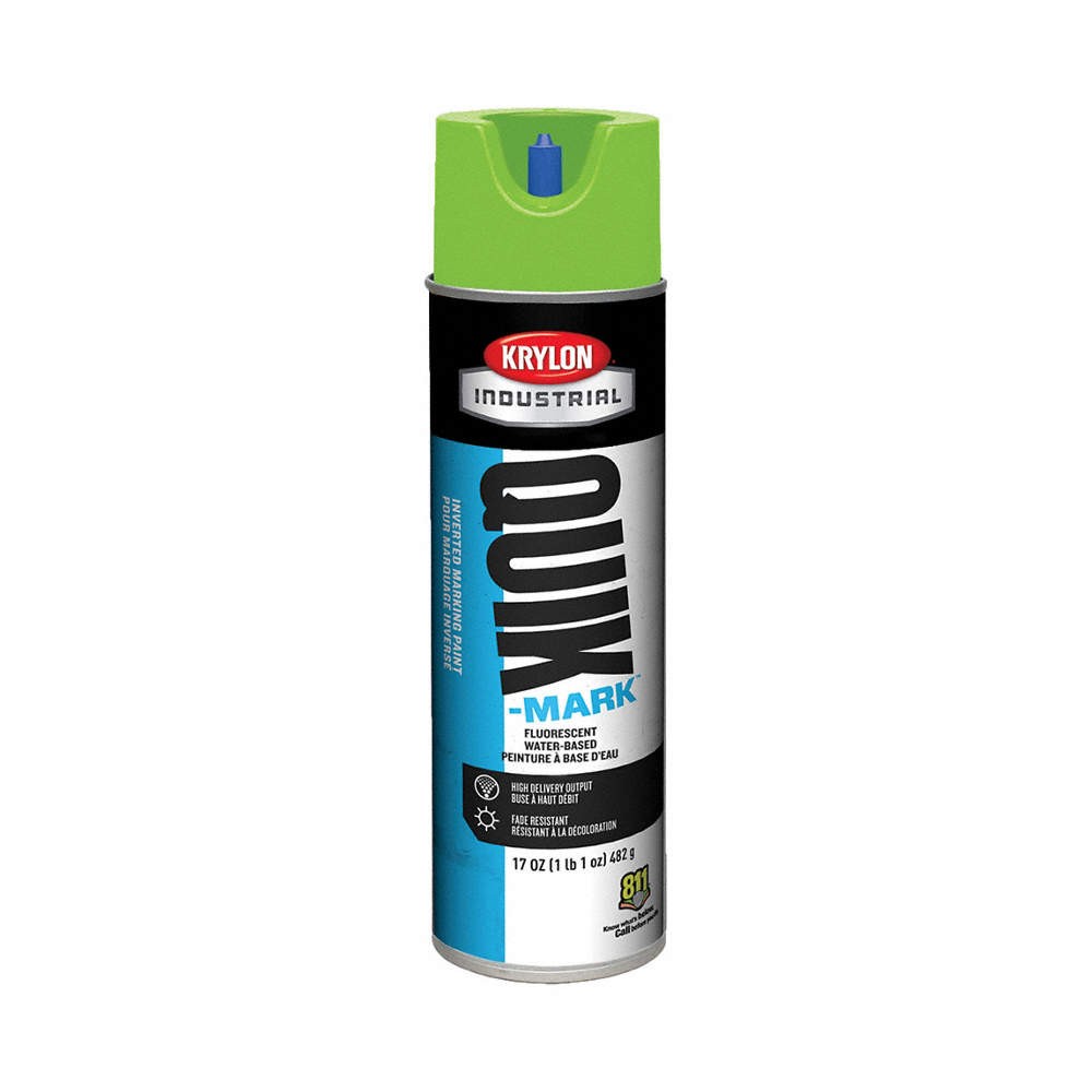KRYLON INDUSTRIAL A03630004 Marking Paint,20 oz,Fluorescent Green 38EL45