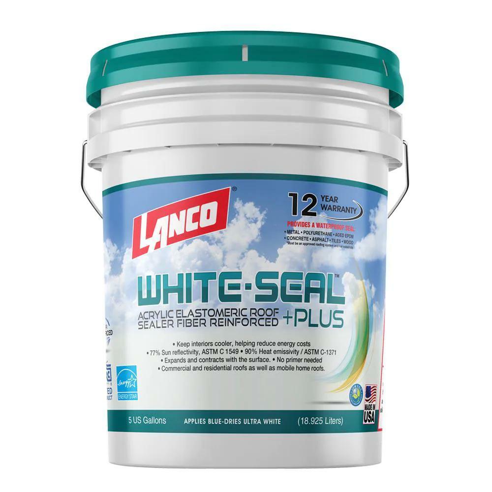 5 Gal. White-Seal Plus 100% Acrylic Elastomeric Reflective Roof Coating with