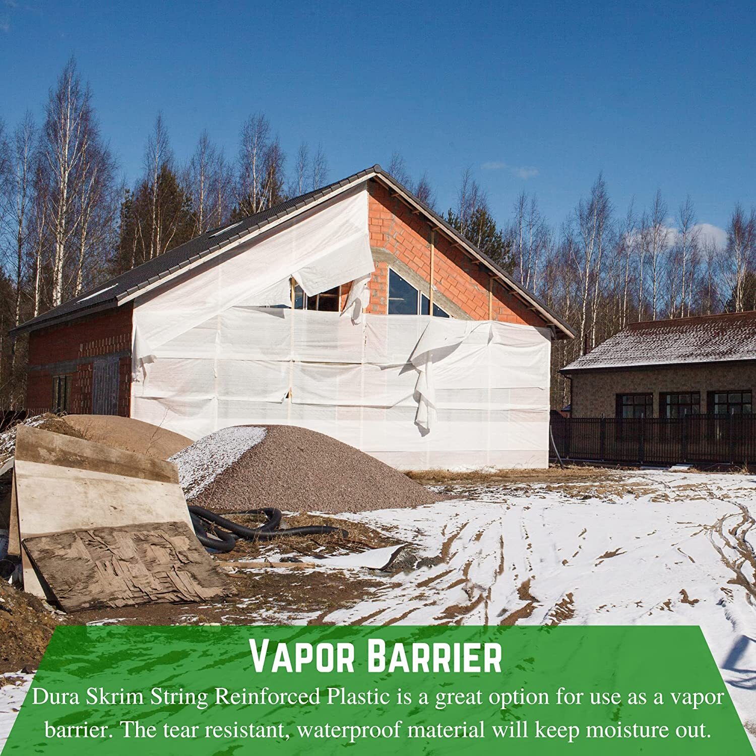 Dura Skrim – 6 Mil White String Reinforced Plastic Sheeting