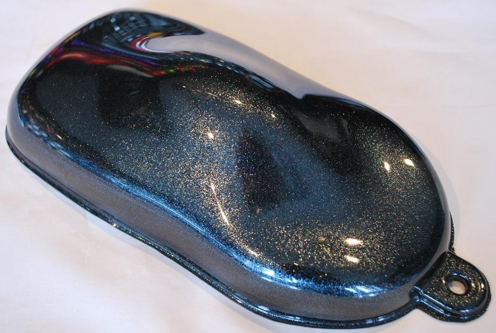 High Gloss SHINY METALLIC BLACK BASE for SHADOW CANDY powder coating, 1Lb/450g
