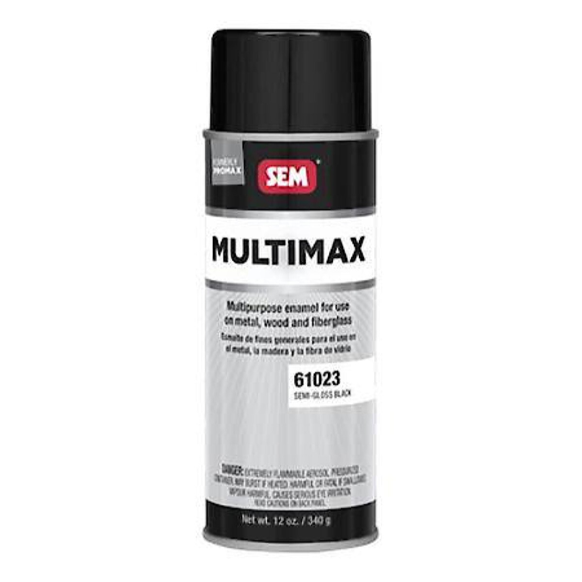 SEM 61023, Multimax, Semi-Gloss Black, 16oz Aerosol Can, 1ea