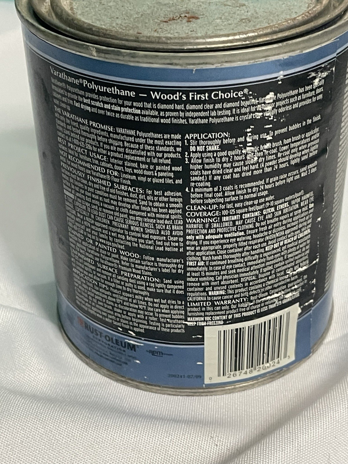 VARATHANE Interior Water Base ￼ Floor Finish Crystal Clear Satin 32oz