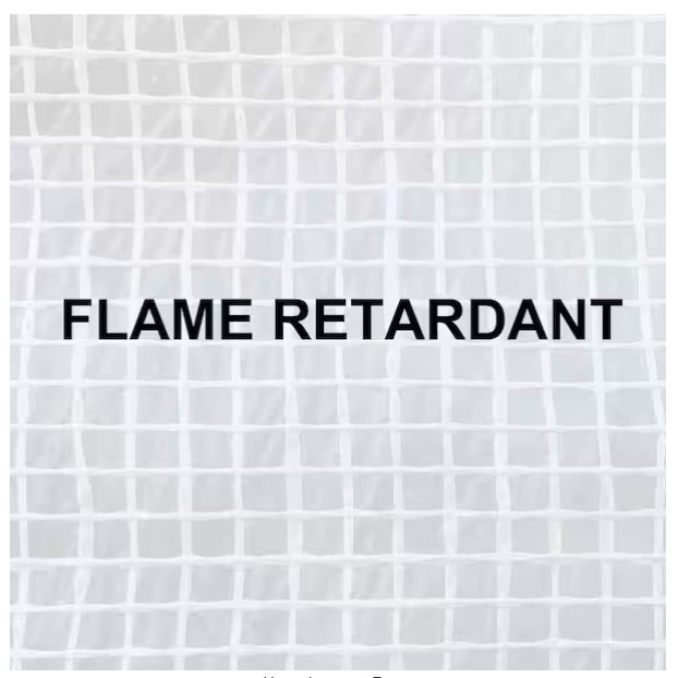 10 ft. x 100 ft. Clear Flame Retardant String-Reinforced Plastic Sheeting