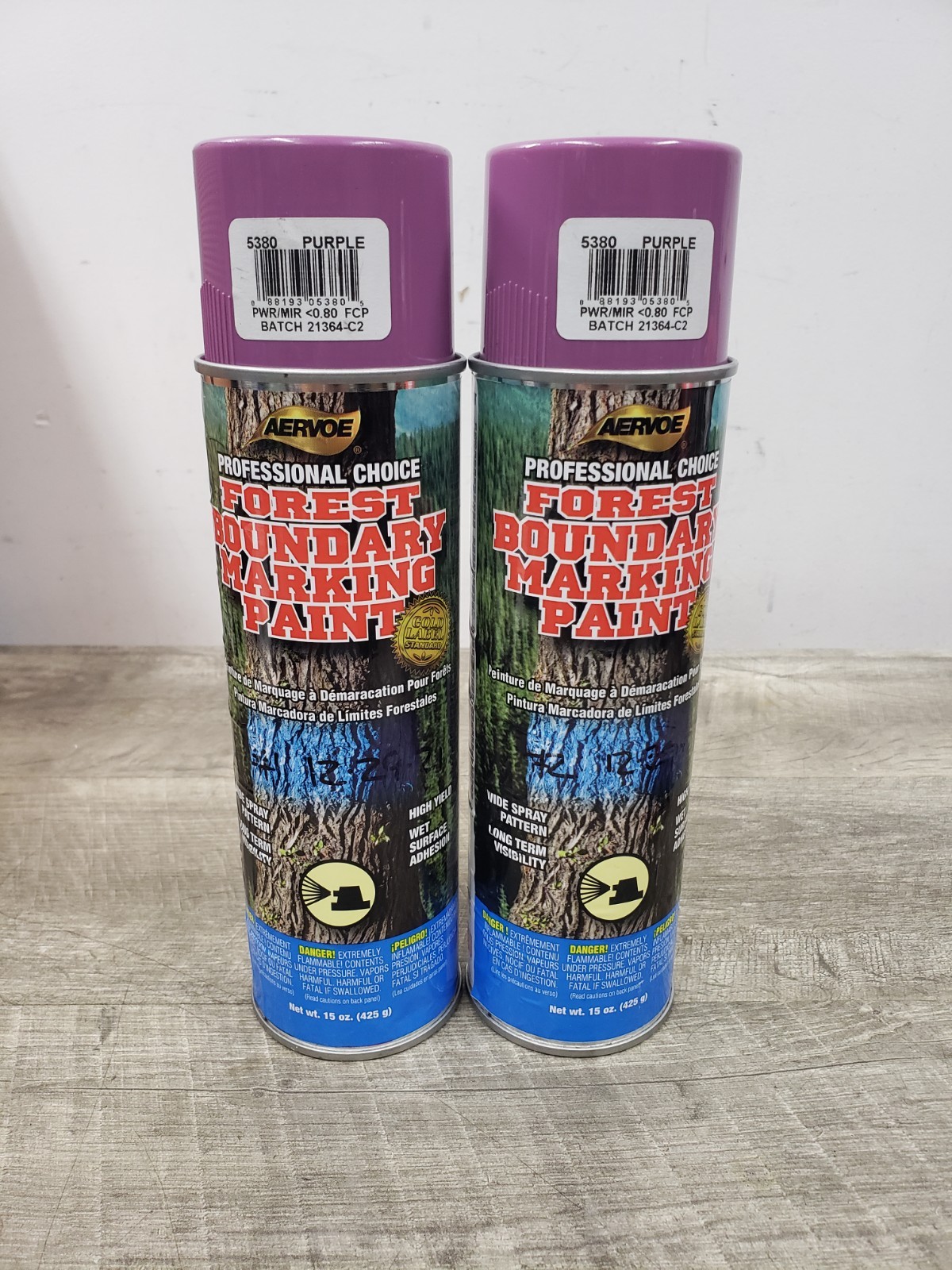 Lot Of 2* Aervoe Professional Choice Boundary Marking Spray Paint *Purple 5380