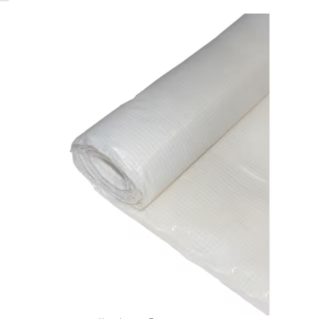 20 ft. x 100 ft. Clear String-Reinforced Plastic Sheeting For Vapor Barrier