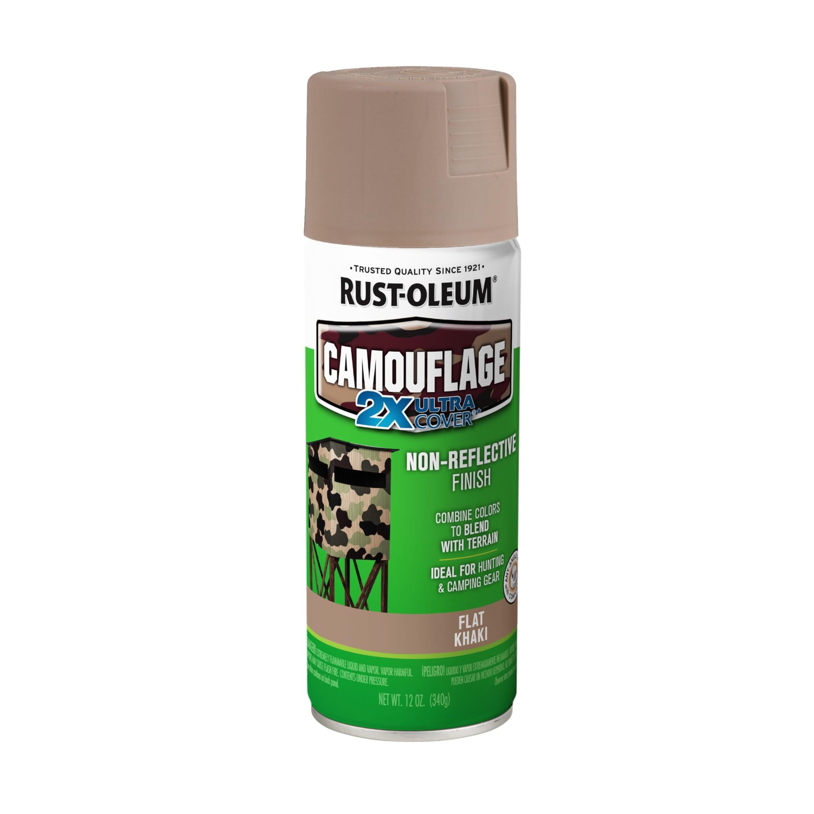 Rust-Oleum 279177 Camouflage 2X Ultra Cover Spray 12 Ounce (Pack of 1), Khaki