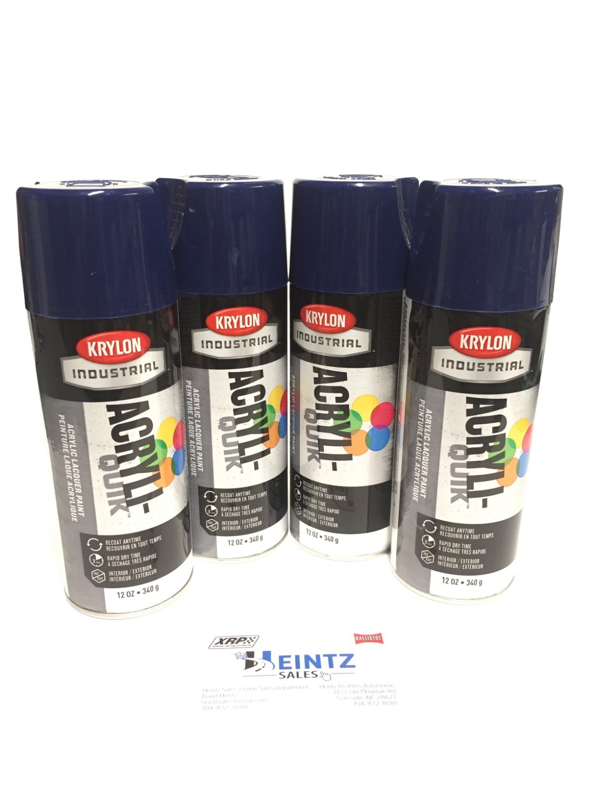 Krylon Acryli-Quik Regal BLUE(4)Acrylic Lacquer Paint-Recoat/Interior/ Exterior
