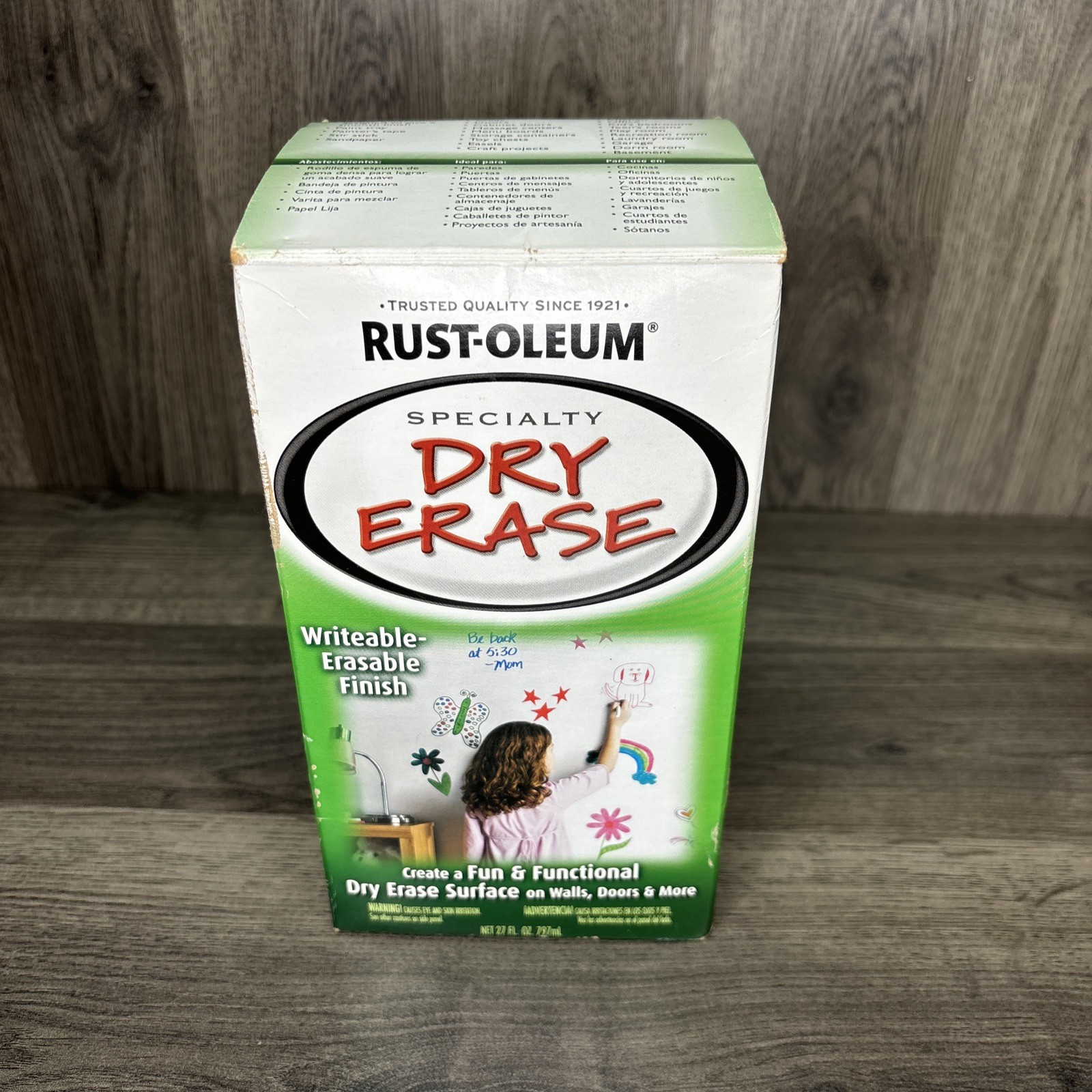 RUST-OLEUM DRY ERASE- WRITABLE/ERASABLE WHITE FINISH 16floz #241140