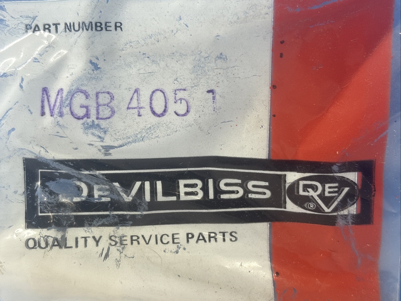 Devilbiss MGB-405-1 FAN SPRAY ADJUSTMENT VALVE OEM GENUINE NOS NEW