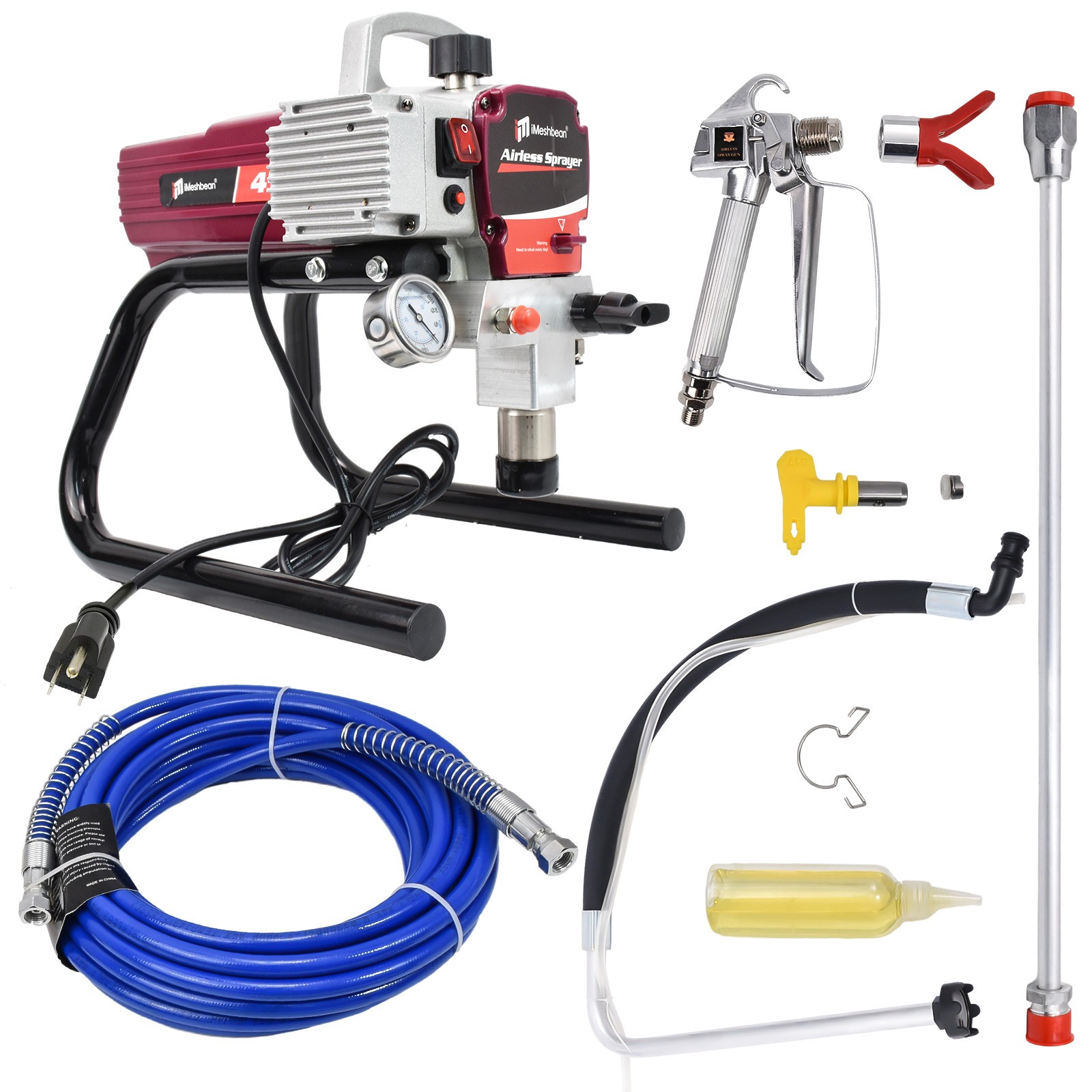 1700W High Pressure Airless Paint Sprayer High Efficiency Power Painting 110V
