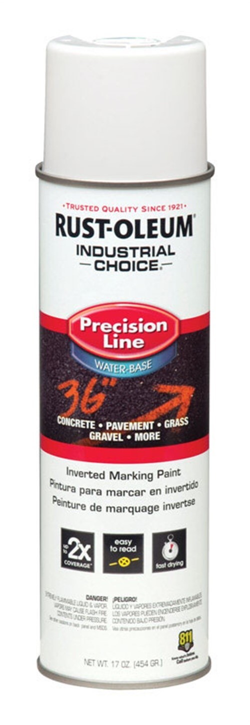 Rust-Oleum Industrial Choice White Inverted Marking Paint 17 oz (Pack of 12)