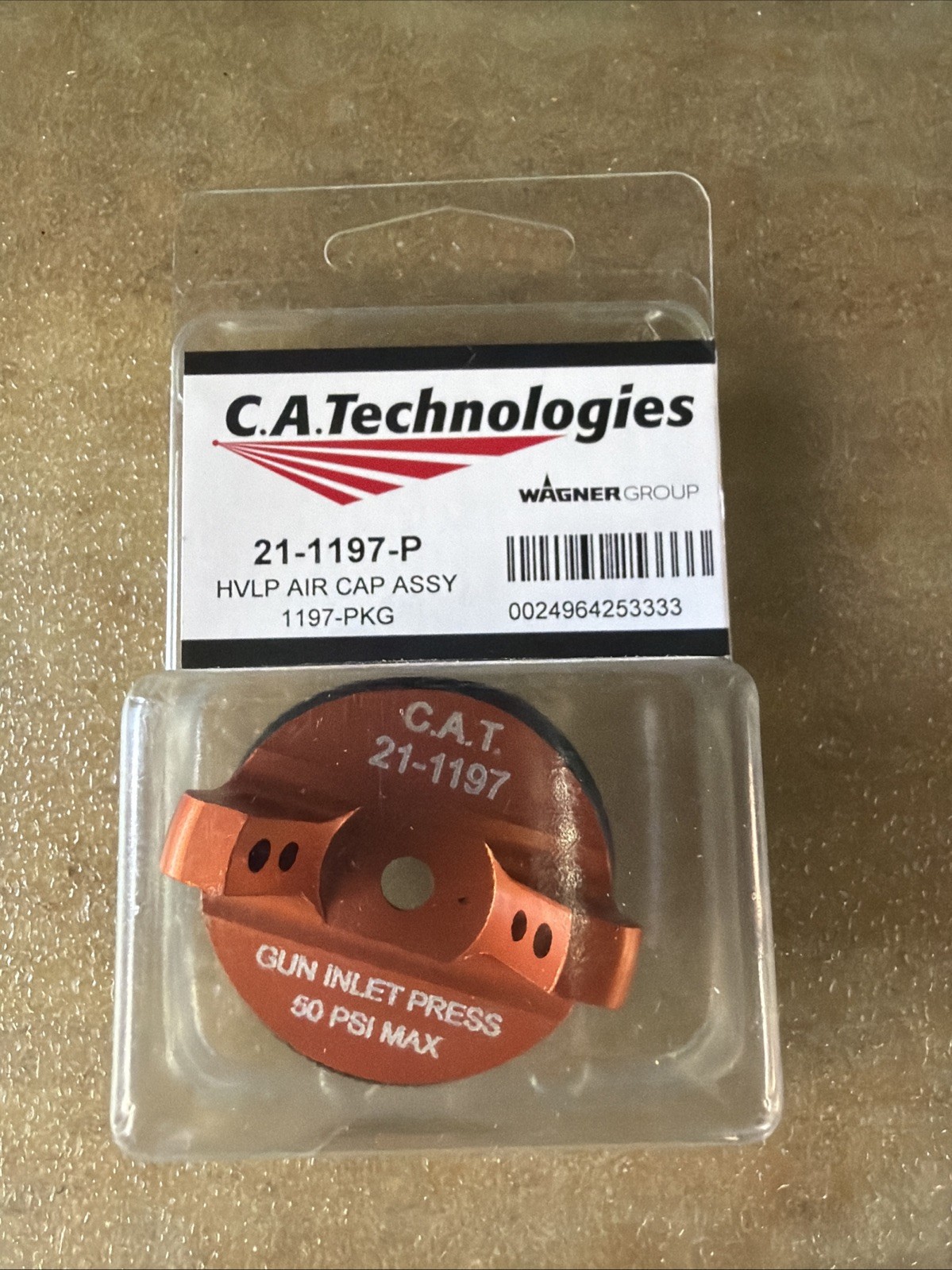 C.A. Technologies HVLP Air Cap Assembly Part #21-1197-P / Replaces Binks #97AP