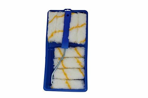 Paint Roller Tool Kit Painting Set Mini Plastic Paint Tray Set,Microfiber Roller