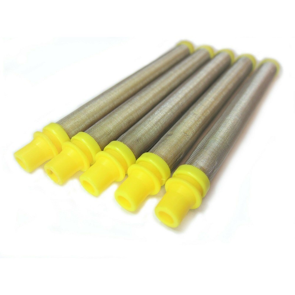 10pcs 100Mesh Airless Spray Tool YELLOW Filter Insert 304-Stainless-steel