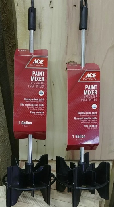 ACE Electric Drill Paint Mixer Attachment ~ 1 Gallon Mixing ~ 2-Pack
