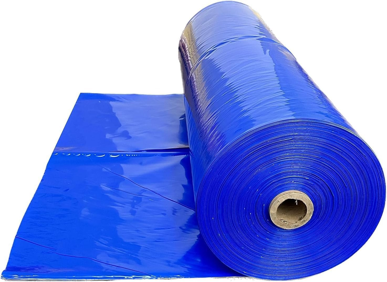 Heavy-Duty 7 Mil Blue Plastic Sheeting Tarp – 14′ x 150′ for Dust & Vapor Contro