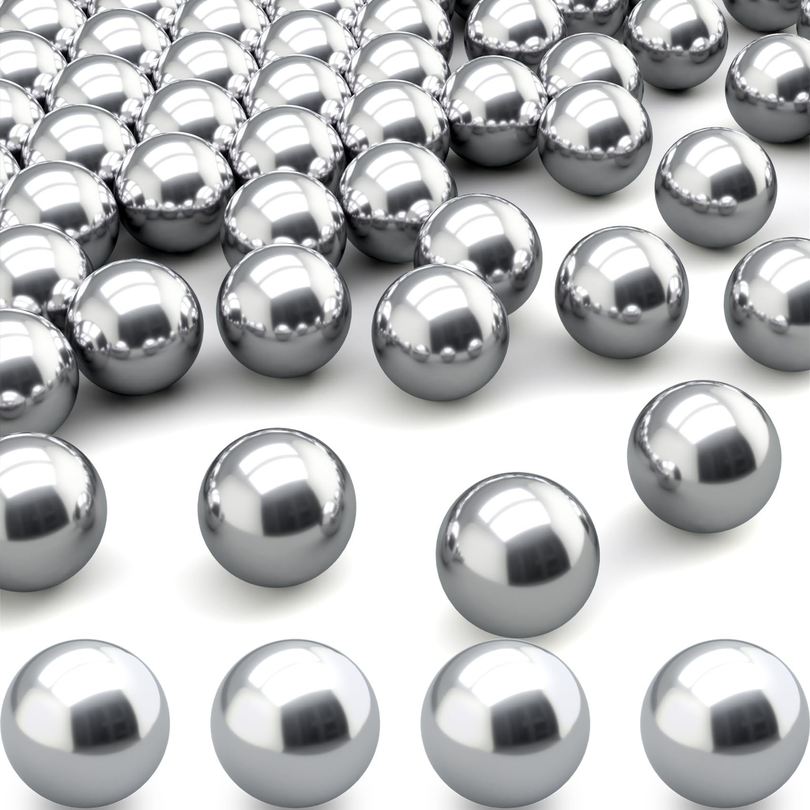 HINZIC 125pcs Paint Mixing Balls, 4mm/0.16inch Nail Polish 316 Silver