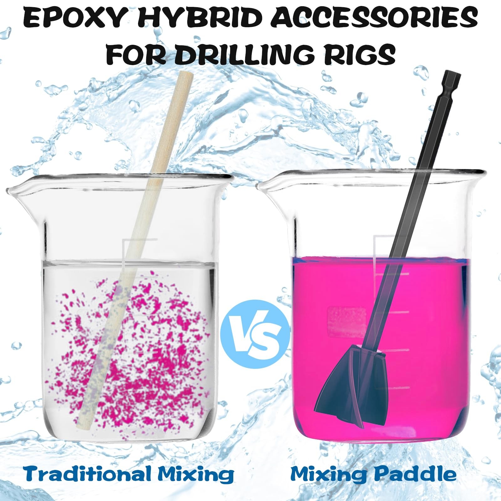 16 Pcs Epoxy Resin Mixer Paddles, Reusable Plastic Mixing Paddle Paint Stirre…