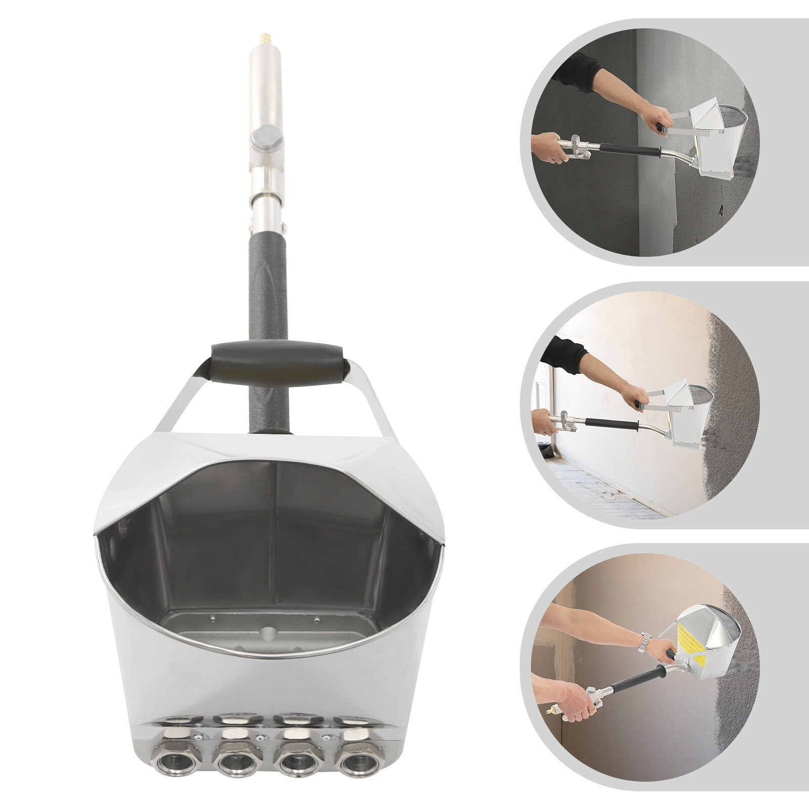 Cement Stucco Sprayer with Detachable Nozzles Stucco Cement Texture Hopper