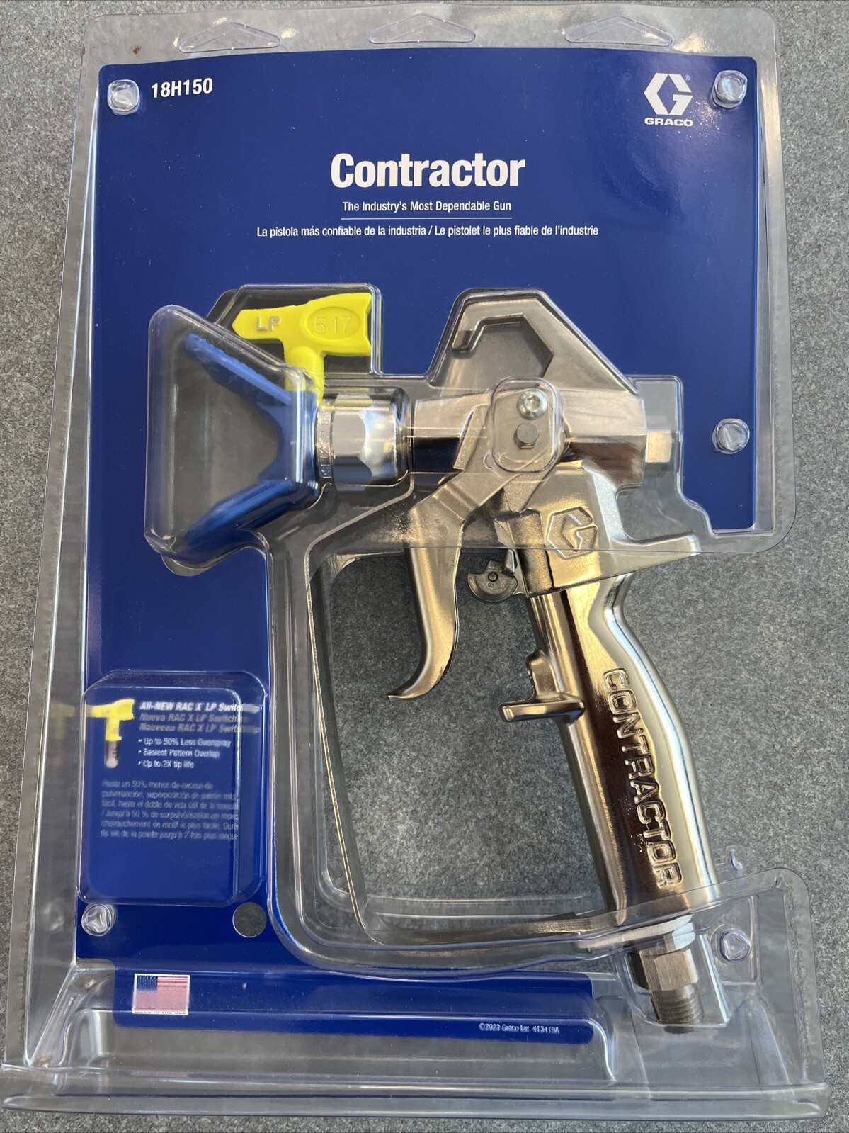 Graco 18H150 Contractor Spray Gun. Genuine Graco. With New LP Tip