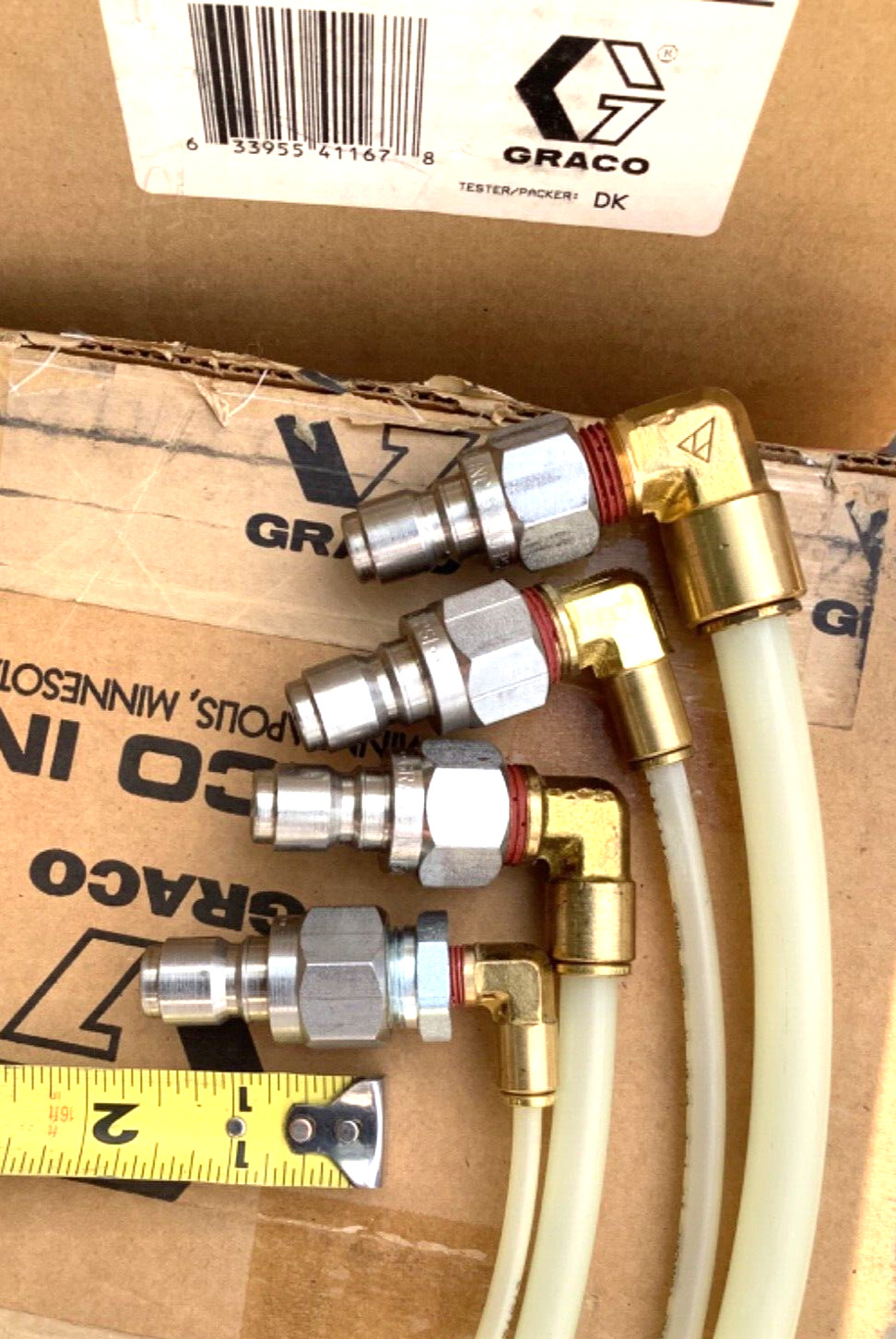 NOS – 223696 Graco Kit Suction tubes Wand 3/16″ 1/4″ 3/8″ 3/8″ OD