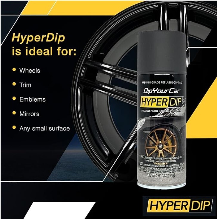DYC 4 pack Shadow Satin Black HyperDip Peelable Paint Spray 11oz Aerosol Cans x4