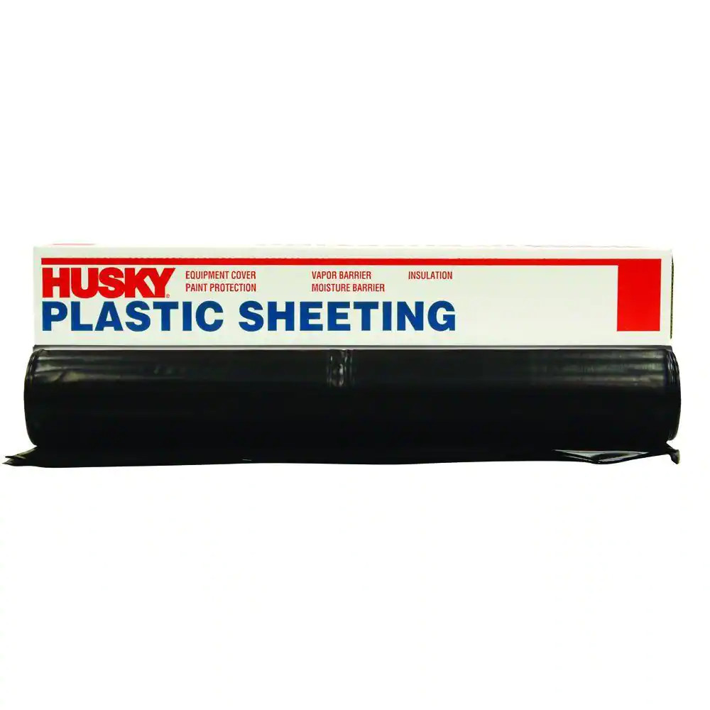 Plastic Sheeting 6 mil Black 10′ x 50 Ft. Multi-Purpose Heavy Duty Vapor Barrier
