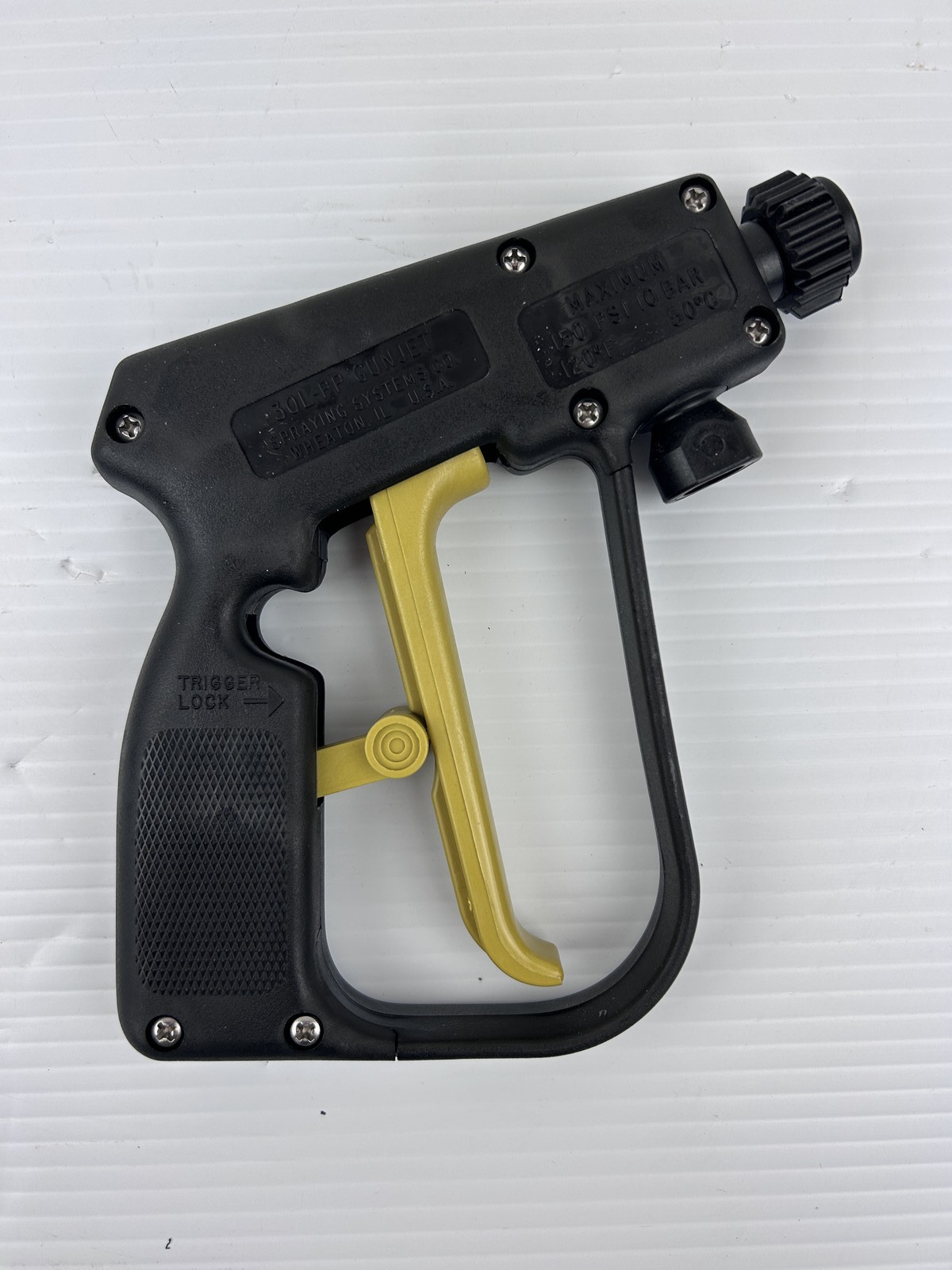 GunJet 30L-PP Spray Gun Trigger Sprayer Spraying Systems Co. 150 PSI 10 bar