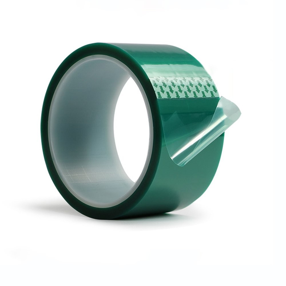 Green Polyester Tape, High Temp Masking Tape, Powder Coating, Adhesive JQ