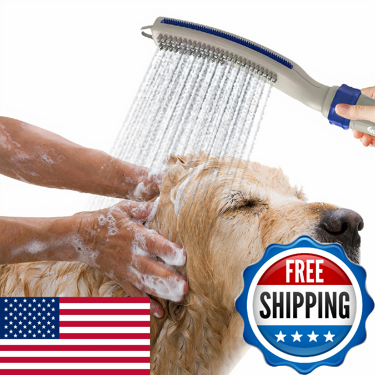 Whaluna Dog Shower Sprayer 8Ft Pressure Dog Shower Attachment For Pet Shower