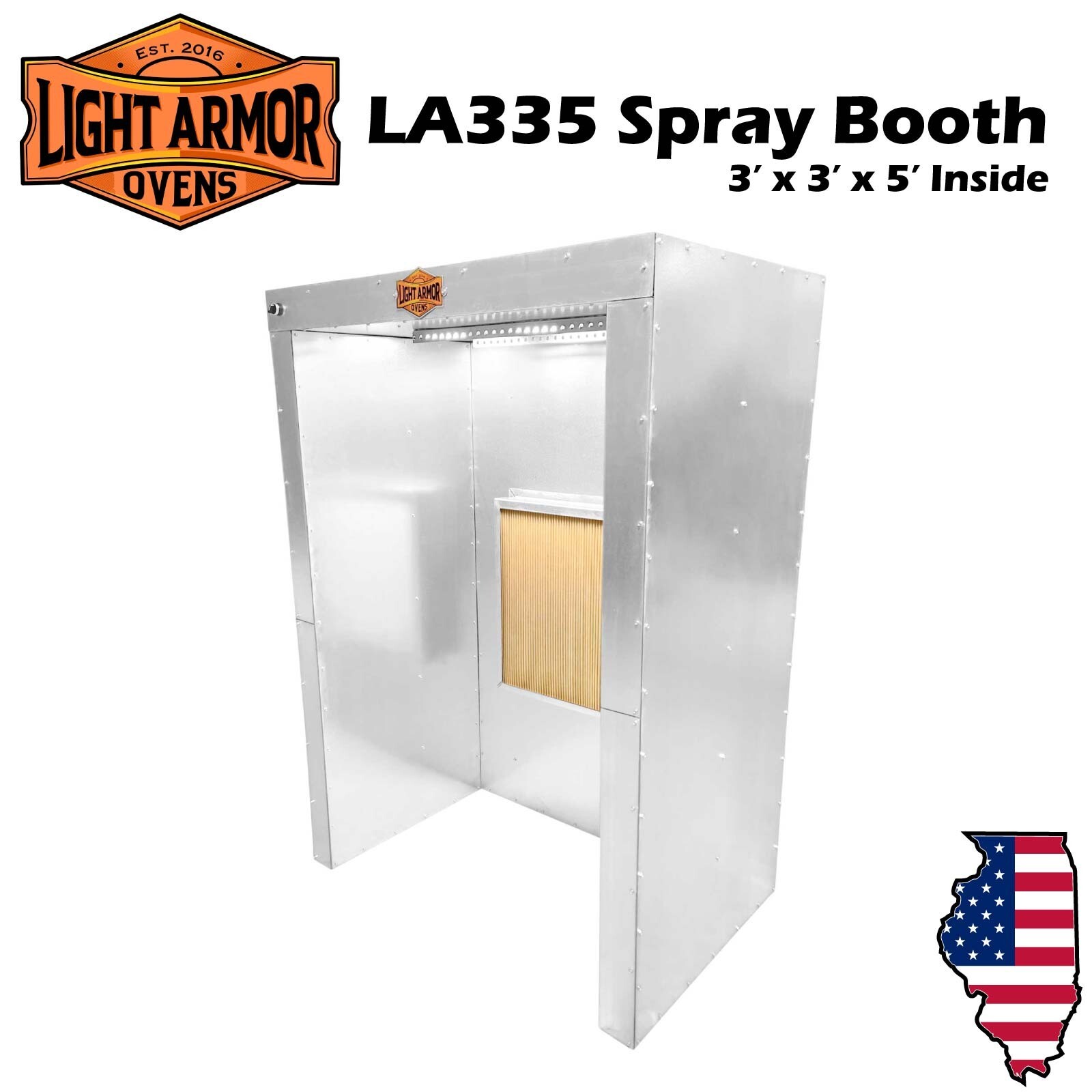 Powder Coat Spray Booth, Cerakote Spray Booth, Spray Booth (3′ x 3′ x 5′)