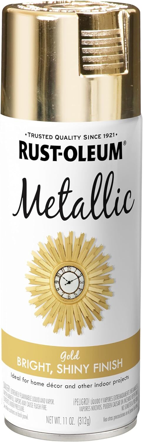 Rust-Oleum 1910830 Spray Paint, Each, Gold Each Gold