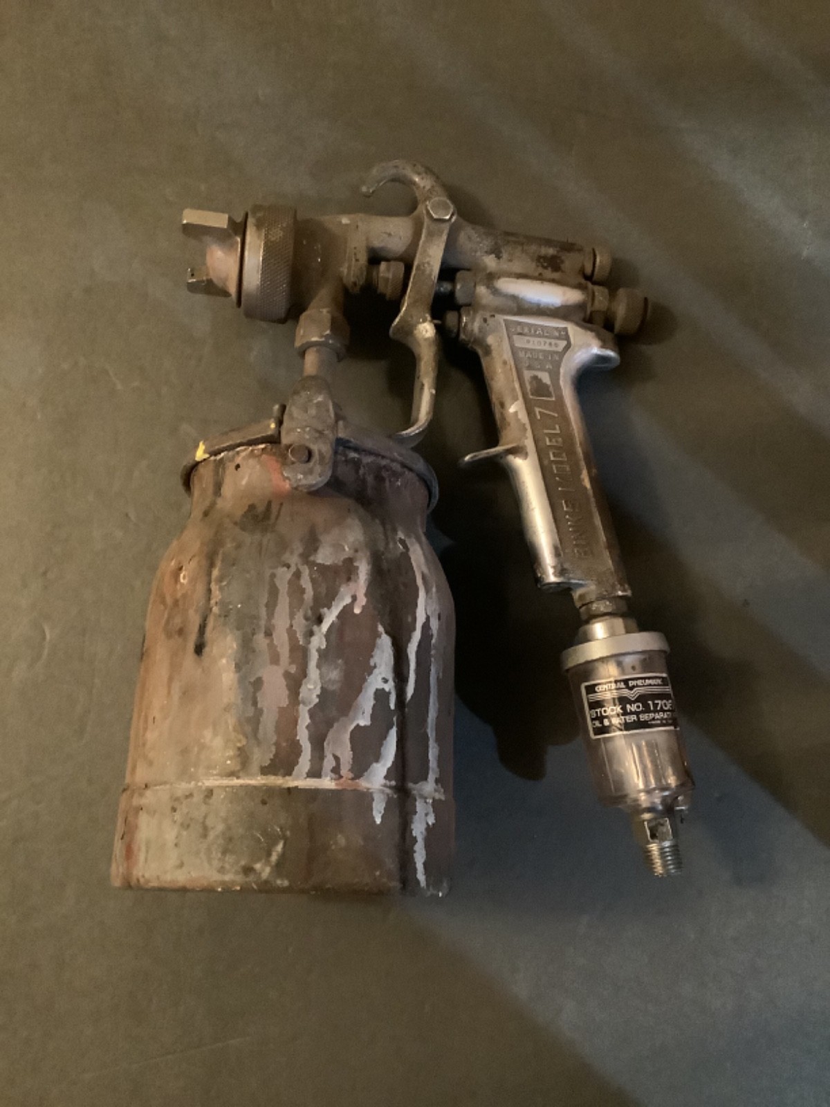 Binks Model 7 Air Spray Gun 36SD Nozzle Central Pneumatic Oil & Water Separator