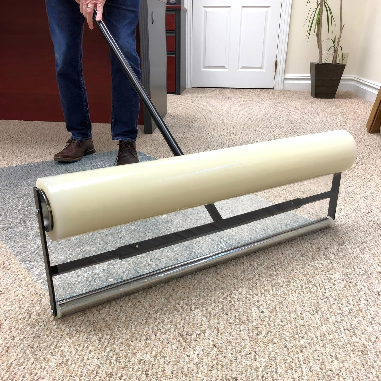 Zip-Up Carpet Protection Film – 24″ X 50′ Floor and Surface Shield with Self Adh