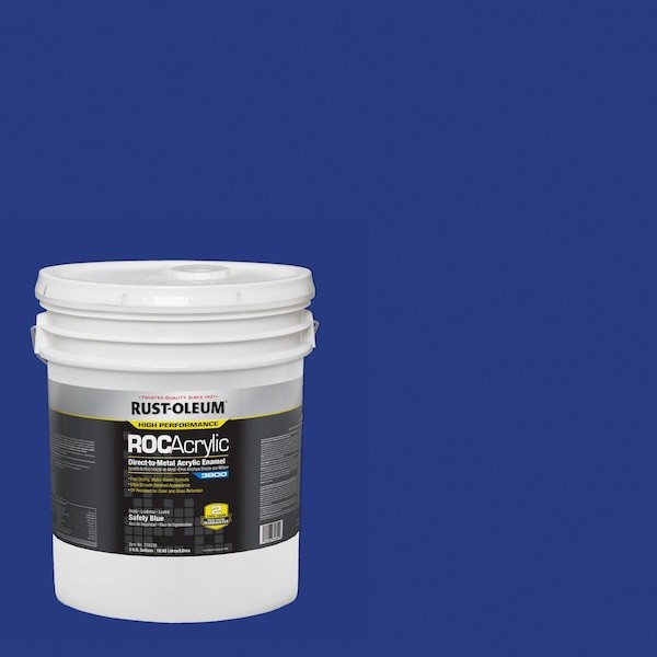 Rust-Oleum 316538 Acrylic Enamel Coating, Safety Blue, 5 Gal