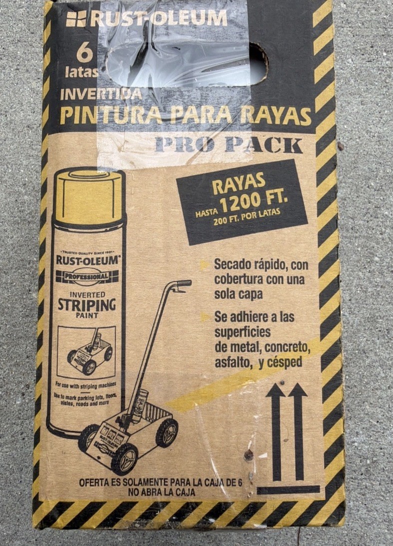 Spray Paint Car Parking Lot Striping Machine Line Road Marking Flat White 6 Pack