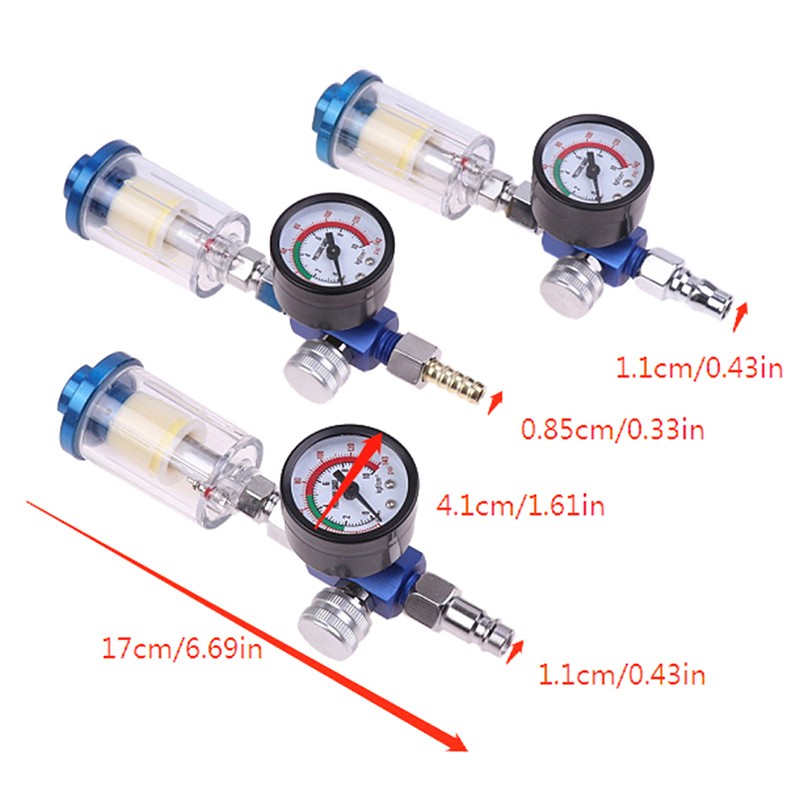 Pneumatic Spray Gun Air Regulator Gauge Water Trap Filter Tool JP/EU/US Adapt A3