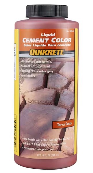 Quikrete Liquid Cement Color Terra Cotta 10 oz Concrete Mortar Stucco Colorant