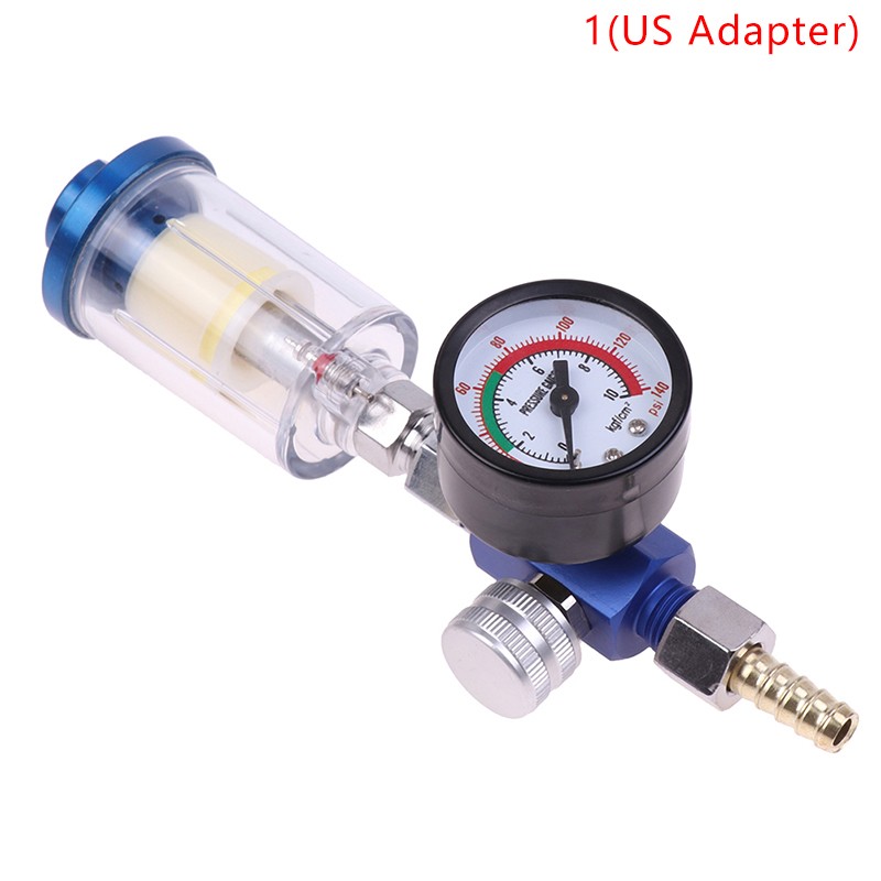 Pneumatic Spray Gun Air Regulator Gauge Water Trap Filter Tool JP/EU/US Adapt A3