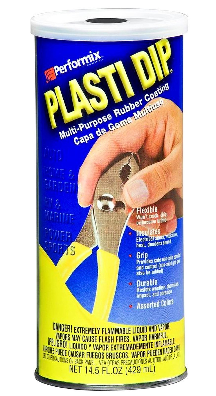 BLACK Plasti Dip LIQUID fLeXiBLe rubber coating 14.5 ounce can PERFORMIX 11603-6